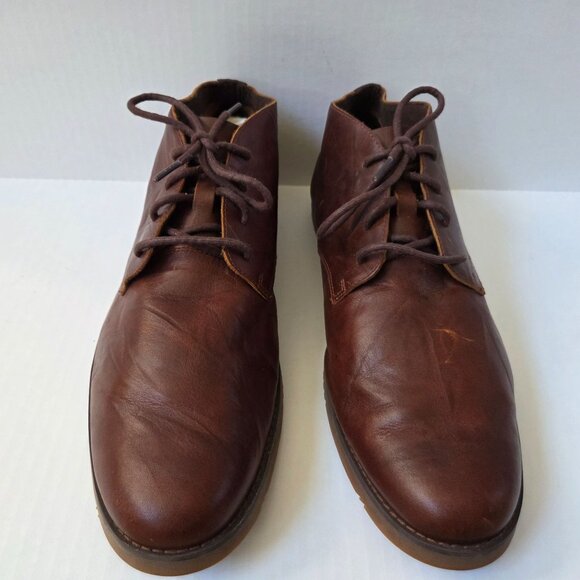 Timberland Chukka Boots Mens 11.5 Brown Leather Yorkdale Lace Up Ortholite A22GK - Picture 6 of 14